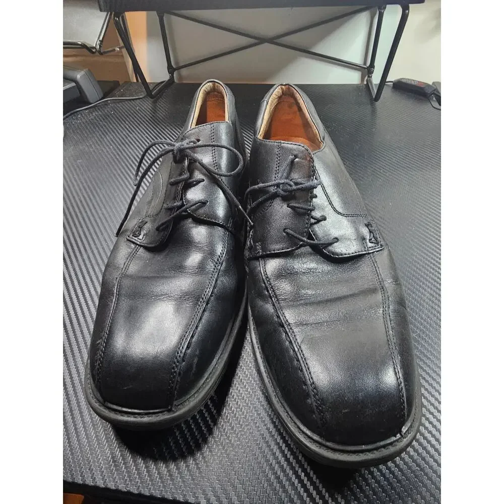Bostonian men's pre owned Black leather 28925 dress shoes 10.5M.